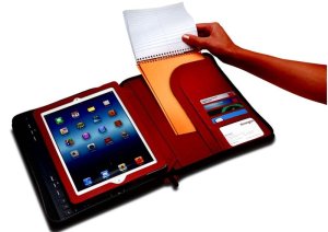 Kensington KeyFolio Red Executive Fits iPad2, iPad3 &amp; iPad4 - Includes Bluetooth Removable Keyboard