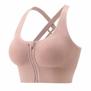 Women's Sports Bras Shockproof Sports Bra Front Zipper Anti-Sagging Bra