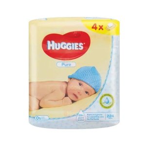 Huggies Pure Baby Wipes 56's - 4 Pack