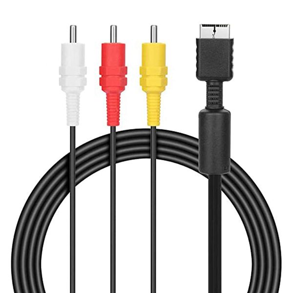 PS2 AV Cable - 8.2 ft Audio/Video RCA Composite Cable for PlayStation 1/2/3