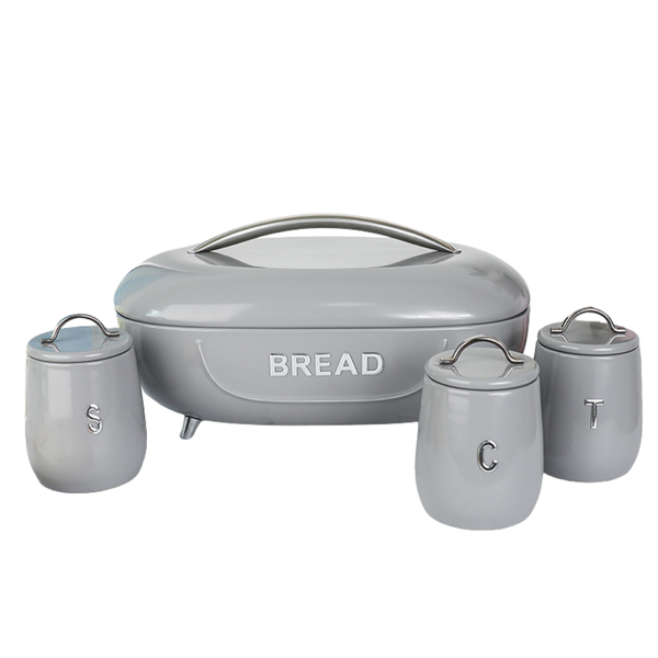 Bread Bin with Canisters 4piece Set