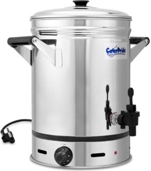 CaterPride - 18/8 Stainless Steel Electric Urn With Lid - 12 Litre