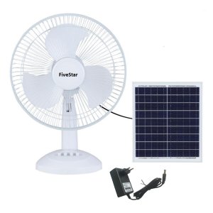 Solar Desk Fan &amp; Panel - 12" / 30cm