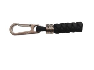Emergency Paracord Backpack Key Ring Outdoor Climbing Metal Buckle- Black