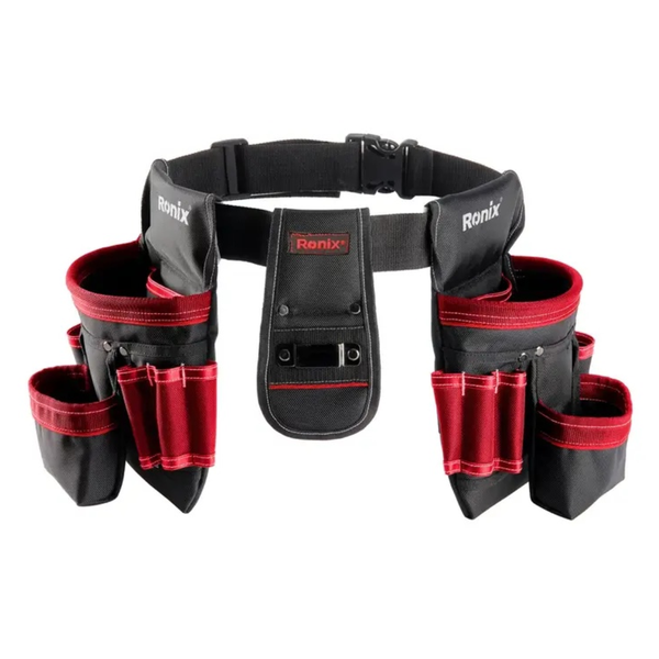 Tool Waist Bag with 24 Pockets Belt Pouch Removable Adjustable Portable