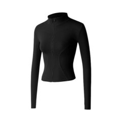 High Elastic Yoga Sports Jacket - Black