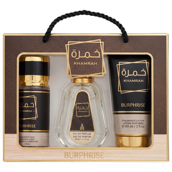 3 Pieces Burphrise Khamrah Eau de Parfum 50ml Fragranced Lotion&amp; Mist 88ml