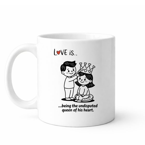 Love is being undisputed queen of his heart - Vlentines - Relationship mug