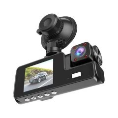 Dual Dashboard Camera Front + Cabin HD Display Night Vision G-Sensor