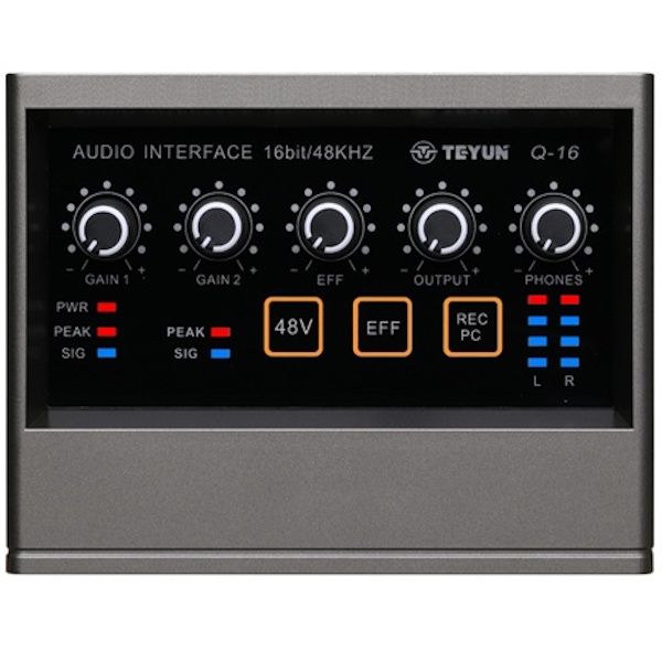 TEYUN Q-16 Professional USB Audio Interface with Noise Cancelling