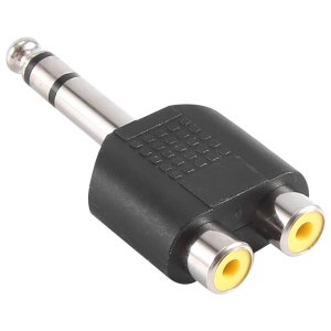 Male Stereo To 2 Dual Female Y Splitter Audio Adapter Converter