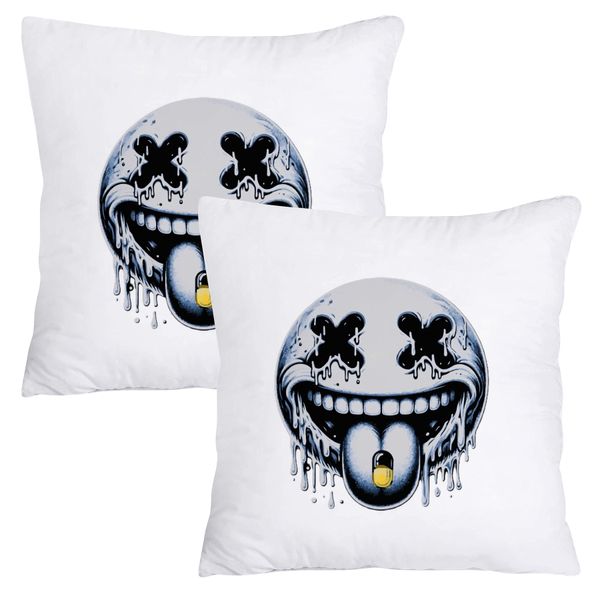 Scatter Cushion Cover Set (50cmx50cm) - Rave Emoji