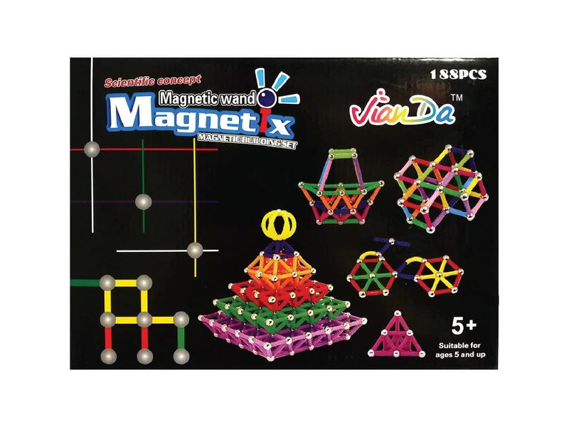 188 Piece Magnetic Constructor Toy Set School Kids Educational Building Toy
