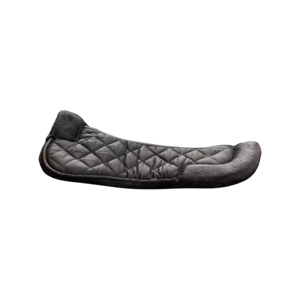 Fouganza Horse Riding Synthetic Sheepskin Saddle Pad for Horse 500 - Black