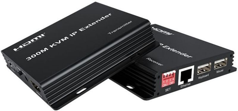 PTech 300m HDMI KVM IP Transmitter And Receiver Extender