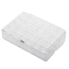 Clear Acrylic Earring and Ring Storage Organizer Box - 2 Layer