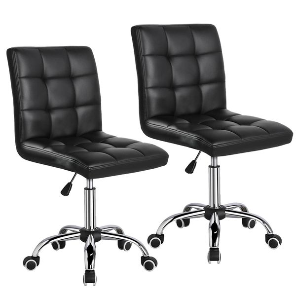 2 Set Bar Stools Soft Leather Kitchen Chairs Home Bar Furniture