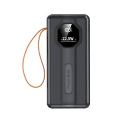 50000 mAh Fast Charging Power Bank - 4 USB Ports &amp; 4 Cables - 22.5W Black