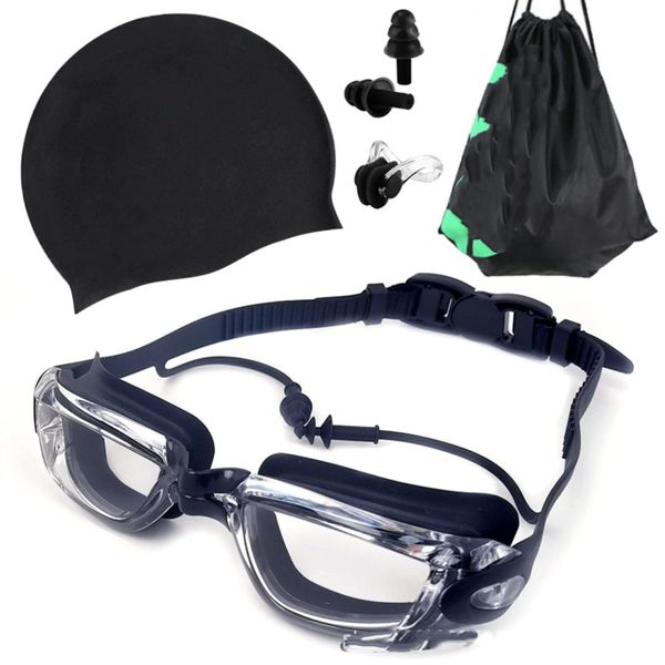 Adjustable Swimming Goggles Wear Earplugs Swimming Set