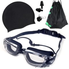 Swimming Equipment Set - Adjustable Swimming Goggles, Earplugs for Swimming