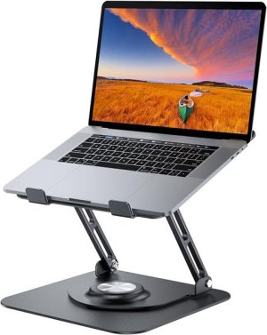 Laptop Stand with Adjustable Height and Angle, 360 Rotation PC Stand-Large
