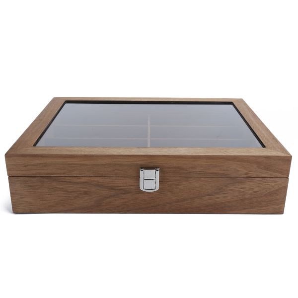 8-Grid Wooden Box - Sunglasses Travel Organizer