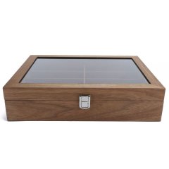 8-Grid Wooden Sunglasses &amp; Jewelry Storage Box | Travel Organizer