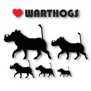 Vinyl Car Stickers - Warthog Set