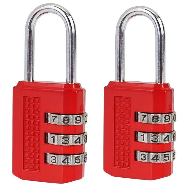 2 Pack - 3-Digit Combination Padlock Set