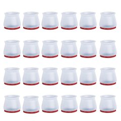 Pack Of 24 Universal-Use Elastic Floor Protection Furniture Legs Sliders