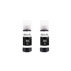 Inksaver Pack of 2 Black Bottle Inks Compatible With EPS E-101 | E101 | 101
