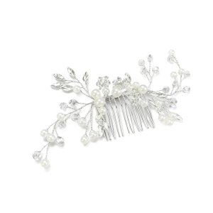 Pearl Bridal Hair Comb Wedding Hair Comb - Silver - All Hair Types - Brides