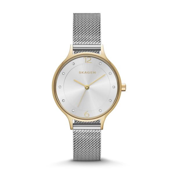 Skagen Ladies Anita Gold Stainless Steel Strap Watch - SKW2340