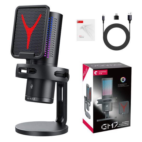 RGB Microphone - Studio-Grade Sound for Streaming, Podcasting, and Gaming