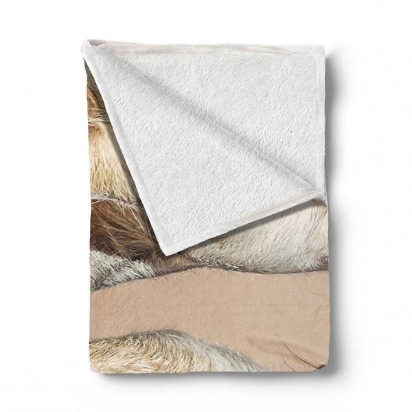 Meerkat Baby With Mom Light Weight Fleece Blanket By Fanie Heymans