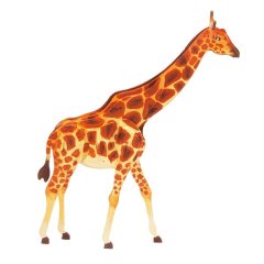 Robotime 3D Wooden Puzzle with Paints - Giraffe - 25cm Tall