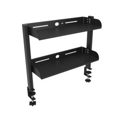 ALANES 2-Tier Clamp On Desk Organizer Shelf Metal Extender Storage Tray