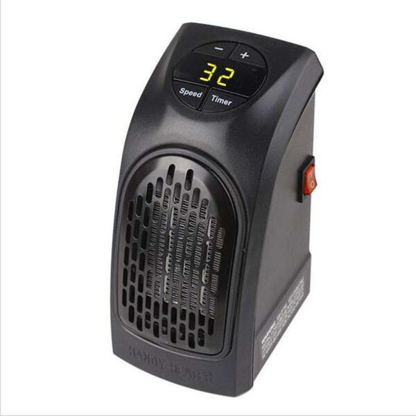 Portable Wall-Outlet Fan Heater Handy Warm Air Blower Electric Radiator