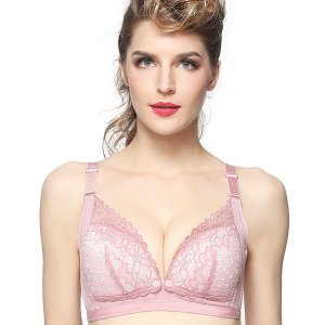Unicoo Comfort Lace Nursing Bra - Pink