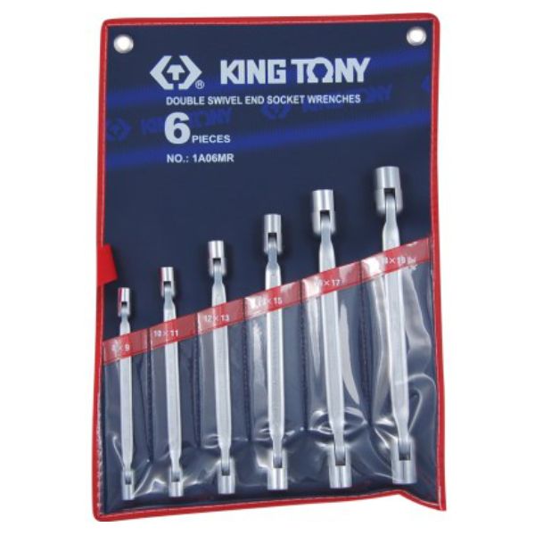 Spanner Set 6 Piece Double Siwivel Socket 8-19mm