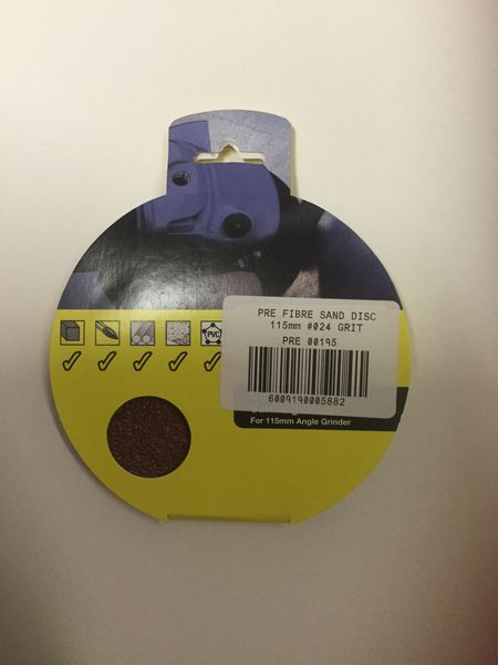 Klingspor - 60 Grit Fibre Sanding Disc - 5 Pack 11.5cm
