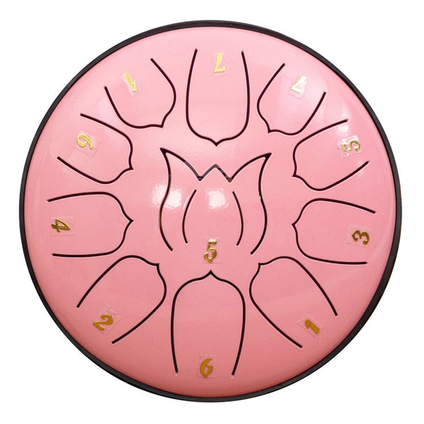 Pink 10-Inch 11-Tone Outdoor Rain Drum Garden Rain Drum
