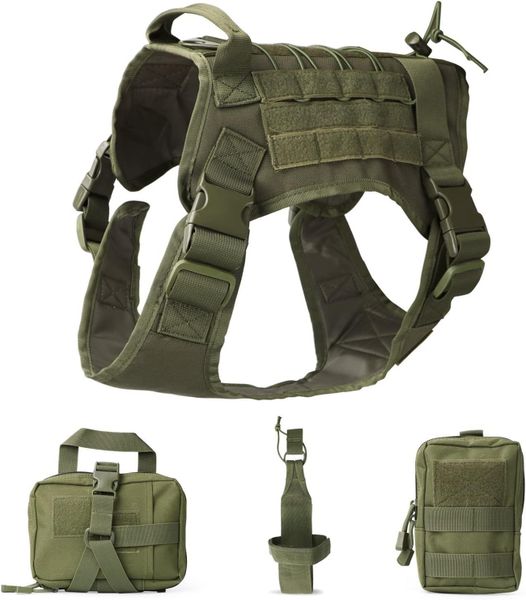 Dog Harness/Pet Training Vest/Tactical Dog Harness for Large Dog Adjustable