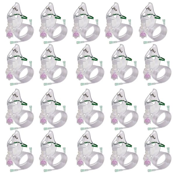 Nebulizer Mask With Chamber, Tubing &amp; Elasticated Straps - Adult - 30 Pack