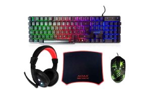 AOAS 4 Piece RGB Backlit Game Set