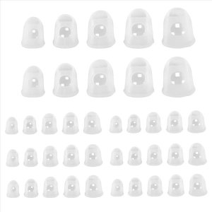 40 Pcs Fingertip Protectors 5 Sizes Ukulele Finger Caps For Guitar