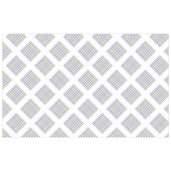 Line Squares on White Rectangle Tablecloth
