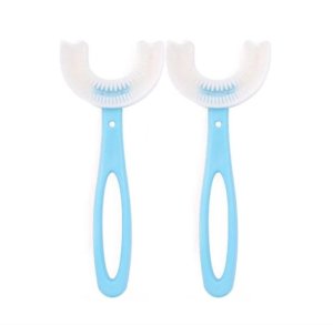 2 Pieces Kids Toothbrush/U-shaped Child Toothbrush/Age 7-12