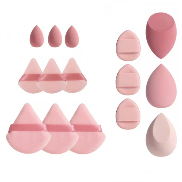 15 Piece Set Of Drift Bottle Beauty Eggs, Dry And Wet Dual-Use Powder Puff
