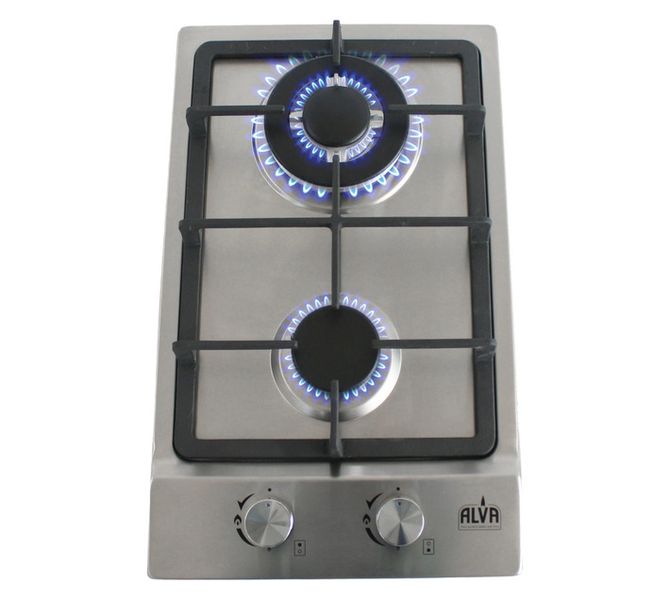 30 cm 2 Burner Gas Hob Silver GDH102